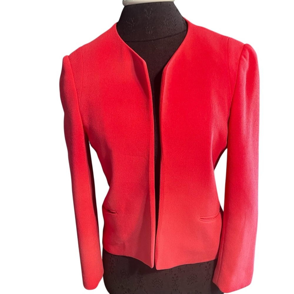 Wilfred Coral Crepe Open Jacket Blazer Size 6